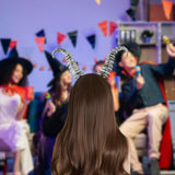 Maxbell Devil Horns Headband Halloween Costume for Fancy Dress Halloween Performance Silver Horns