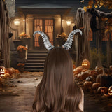 Maxbell Devil Horns Headband Halloween Costume for Fancy Dress Halloween Performance Silver Horns