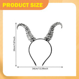 Maxbell Devil Horns Headband Halloween Costume for Fancy Dress Halloween Performance Silver Horns