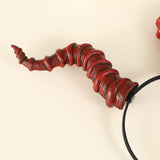 Maxbell Devil Horns Headband Halloween Costume for Fancy Dress Halloween Performance Red Horns