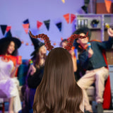 Maxbell Devil Horns Headband Halloween Costume for Fancy Dress Halloween Performance Red Horns