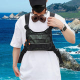 Maxbell Chest Bag for Men with Extra Storage Running Vest for Travel Sports Workouts green