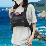 Maxbell Chest Bag for Men with Extra Storage Running Vest for Travel Sports Workouts grey