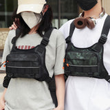 Maxbell Chest Bag for Men with Extra Storage Running Vest for Travel Sports Workouts grey