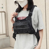 Maxbell Chest Bag for Men with Extra Storage Running Vest for Travel Sports Workouts grey