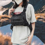 Maxbell Chest Bag for Men with Extra Storage Running Vest for Travel Sports Workouts grey