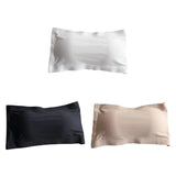 Maxbell Women Strapless Tube Top Soft Summer Invisible Bra for Sports Swimsuit Women White