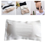 Maxbell Women Strapless Tube Top Soft Summer Invisible Bra for Sports Swimsuit Women White