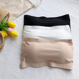 Maxbell Women Strapless Tube Top Soft Summer Invisible Bra for Sports Swimsuit Women Skin Color