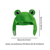 Maxbell Cute Plush Frog Hat Cute Winter Ear Protective for Adults Festival Halloween