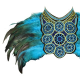 Maxbell Artificial Feather Shrug Shawl Lady Shoulder Wrap for Cocktail Gift New Year Blue