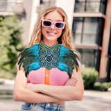 Maxbell Artificial Feather Shrug Shawl Lady Shoulder Wrap for Cocktail Gift New Year Blue