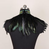 Maxbell Artificial Feather Shrug Shawl Lady Shoulder Wrap for Cocktail Gift New Year Black