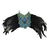 Maxbell Artificial Feather Shrug Shawl Lady Shoulder Wrap for Cocktail Gift New Year Black
