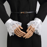 Maxbell Lace Jabot and Cuffs Set Removable Steampunk Clothing Accessories for Adults