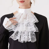 Maxbell Lace Jabot and Cuffs Set Removable Steampunk Clothing Accessories for Adults