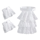 Maxbell Lace Jabot and Cuffs Set Removable Steampunk Clothing Accessories for Adults