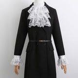 Maxbell Lace Jabot and Cuffs Set Removable Steampunk Clothing Accessories for Adults
