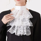 Maxbell Lace Jabot and Cuffs Set Steampunk Clothing Accessories Colonial Lace Collar