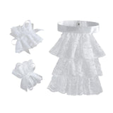 Maxbell Lace Jabot and Cuffs Set Steampunk Clothing Accessories Colonial Lace Collar
