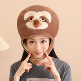 Maxbell Animal Hat Ski Hood Sloth Cap for Cold Weather Halloween Animal Themed Party