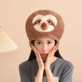 Maxbell Animal Hat Ski Hood Sloth Cap for Cold Weather Halloween Animal Themed Party