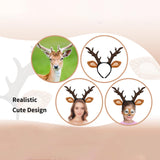 Maxbell Deer Antlers Headband Headdress for Stage Performance Theme Parties Carnival