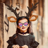 Maxbell Deer Antlers Headband Headdress for Stage Performance Theme Parties Carnival