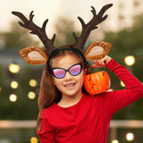 Maxbell Deer Antlers Headband Headdress for Stage Performance Theme Parties Carnival