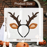 Maxbell Deer Antlers Headband Headdress for Stage Performance Theme Parties Carnival