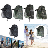 Maxbell Sun Cap for Men Women Detachable Neck Flap and Face Cover for Outdoor Sports Style A