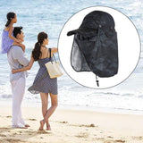 Maxbell Sun Cap for Men Women Detachable Neck Flap and Face Cover for Outdoor Sports Style A