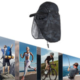 Maxbell Sun Cap for Men Women Detachable Neck Flap and Face Cover for Outdoor Sports Style A