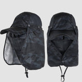 Maxbell Sun Cap for Men Women Detachable Neck Flap and Face Cover for Outdoor Sports Style A