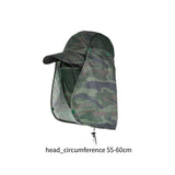 Maxbell Sun Cap for Men Women Detachable Neck Flap and Face Cover for Outdoor Sports Style B