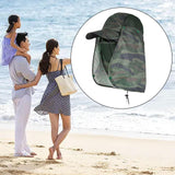 Maxbell Sun Cap for Men Women Detachable Neck Flap and Face Cover for Outdoor Sports Style B