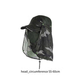 Maxbell Sun Cap for Men Women Detachable Neck Flap and Face Cover for Outdoor Sports Style C