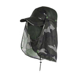 Maxbell Sun Cap for Men Women Detachable Neck Flap and Face Cover for Outdoor Sports Style C