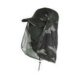 Maxbell Sun Cap for Men Women Detachable Neck Flap and Face Cover for Outdoor Sports Style C