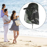 Maxbell Sun Cap for Men Women Detachable Neck Flap and Face Cover for Outdoor Sports Style C