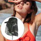 Maxbell Sun Cap for Men Women Detachable Neck Flap and Face Cover for Outdoor Sports Style C