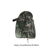 Maxbell Sun Cap for Men Women Detachable Neck Flap and Face Cover for Outdoor Sports Style D