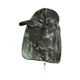 Maxbell Sun Cap for Men Women Detachable Neck Flap and Face Cover for Outdoor Sports Style D