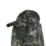 Maxbell Sun Cap for Men Women Detachable Neck Flap and Face Cover for Outdoor Sports Style D
