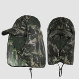 Maxbell Sun Cap for Men Women Detachable Neck Flap and Face Cover for Outdoor Sports Style D