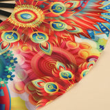 Maxbell Foldable Hand Fan Novelty Kung Fu Fan for Wedding Stage Performance Birthday Flower