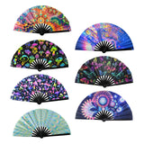 Maxbell Foldable Hand Fan Novelty Kung Fu Fan for Wedding Stage Performance Birthday Flower