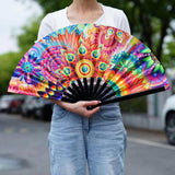 Maxbell Foldable Hand Fan Novelty Kung Fu Fan for Wedding Stage Performance Birthday Flower