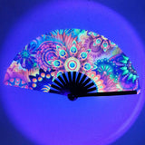 Maxbell Foldable Hand Fan Novelty Kung Fu Fan for Wedding Stage Performance Birthday Flower