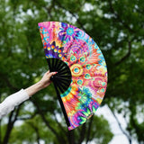 Maxbell Foldable Hand Fan Novelty Kung Fu Fan for Wedding Stage Performance Birthday Flower